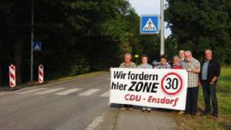 CDU fordert Tempo 30 Zone